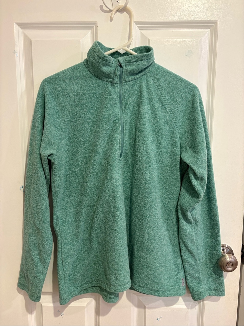 Eddie Bauer Seafoam Green Quarter-Zip Fleece Pullover